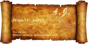 Angeli Judit névjegykártya